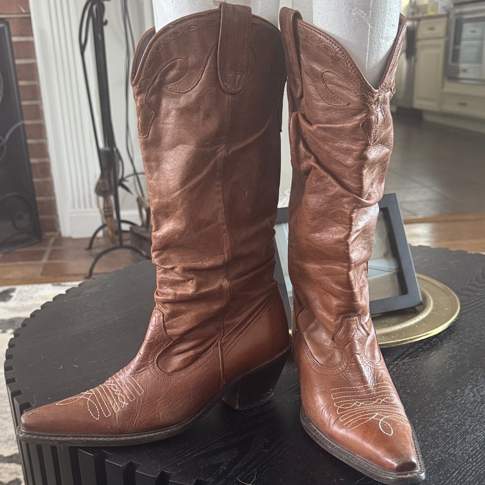 Brown Western Leather Boots